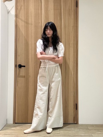 肌理匹克拼接寬褲