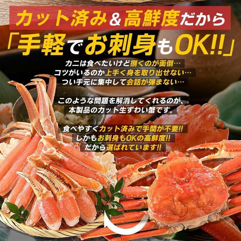 かに カニ 蟹 ポーション かにしゃぶ むき身 カット 600g（総重量約800g） 蟹しゃぶ 蟹刺身 蟹爪 ズワイガニ ずわいがに ずわい