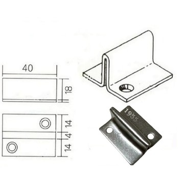 (T-6)台製-下門止鐵製單片門止止擺器下檔門止鐵門止 穀倉拉門t型鐵材鐵下