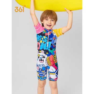 361度兒童泳衣男孩童連體寶寶小童中大童夏2025新款兒童游泳衣