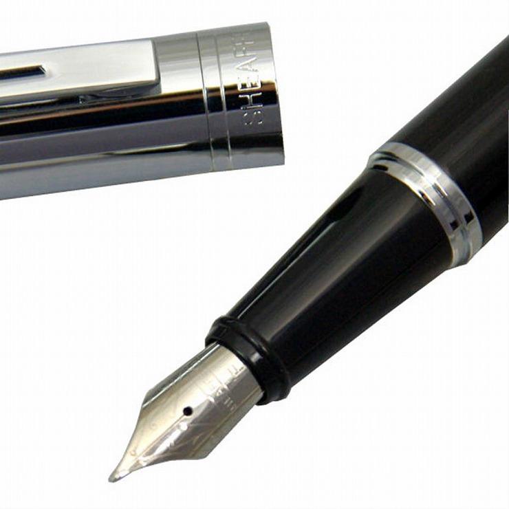 SHEAFFER シェーファー シェーファー300 ブラッククローム 万年筆 ペン先 M 中字 おしゃれ プレゼント 贈り物 祝い品