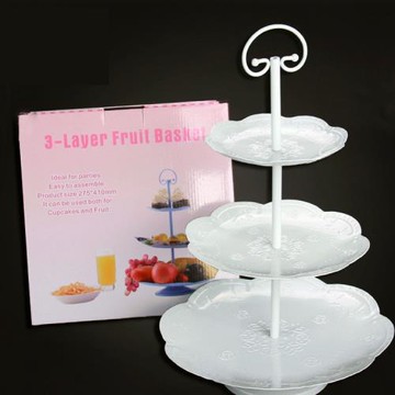 創意歐式3層鐵藝蛋糕層架點心盤婚慶架甜品臺點心架糕點展示架