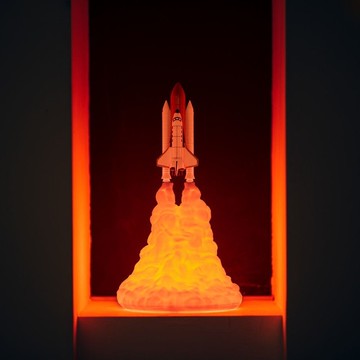 爆款發光打印火箭桌面新奇特禮品小夜燈創意佛像擺件生日禮物led