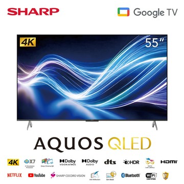 【SHARP 夏普】55吋 4K QLED Google TV聯網顯示器 4T-C55HL6500X (送基本安裝)