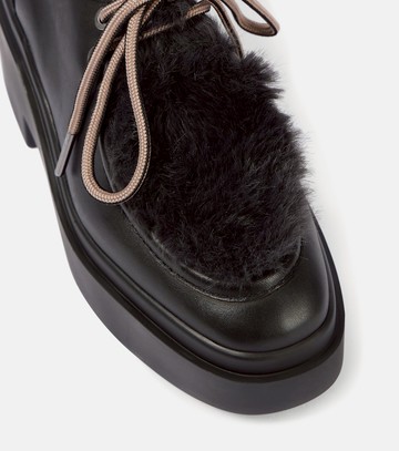 Clergerie Norton leather platform flats