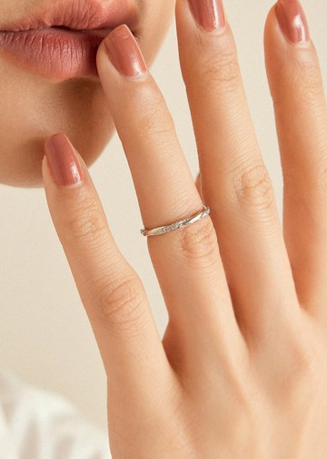 樹藤碎鑽・純銀戒指