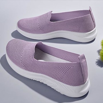 老北京布鞋女新款飛織休閑運動防滑春秋舒適中老年老人輕便媽媽鞋