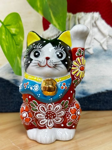 九谷燒 | 黒赤盛 10CM