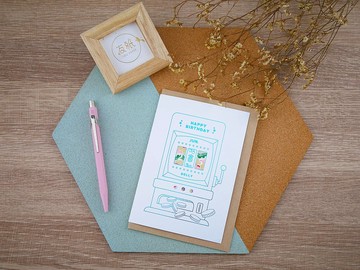 │友紙卡片│NO.13 生日卡片【拉霸機】Happy Birthday