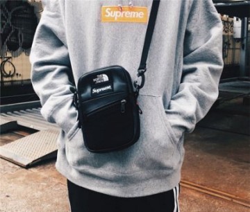 18FW Supreme x TNF Leather Shoulder Bag 聯名皮革側背包斜背包小包