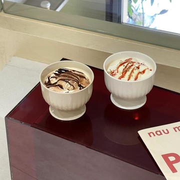 法式ins風復古條紋雪糕杯陶瓷高腳甜品杯冰淇淋杯早餐牛奶燕麥杯