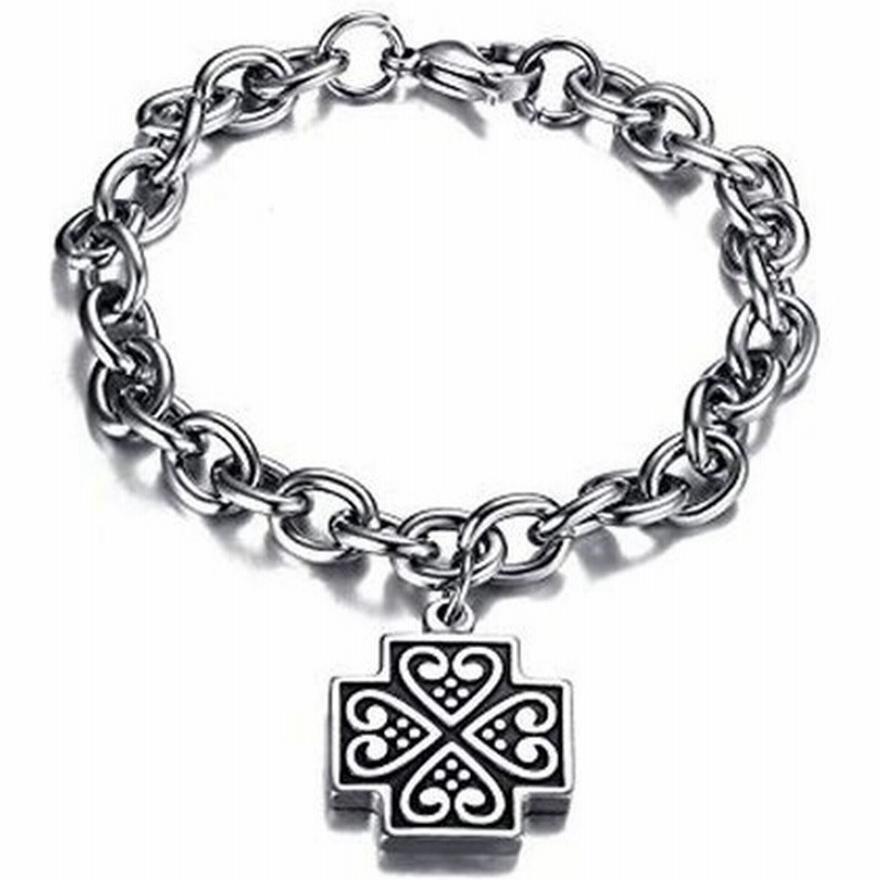 Rockyuブレスレット メンズ ステンレス チェーン 十字架 クロス ブレスレット 綺麗 花 彫刻 人気 腕輪 カラー シルバー おしゃれ 通販 Lineポイント最大0 5 Get Lineショッピング