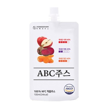 韓國YEONDOO FARM妍杜農場 NFC均衡ABC蔬果汁100ml(蘋果/紅蘿蔔/甜菜根)