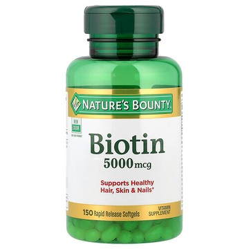 Nature's Bounty, 生物維生素，5000 微克，150 粒快速釋放軟膠囊