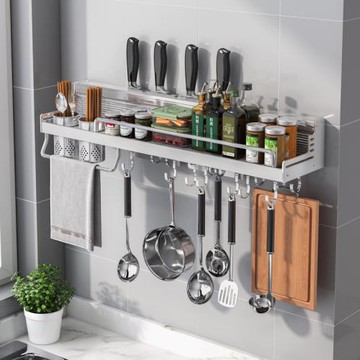 日本精工免打孔廚房多功能置物架壁全墻掛架家用刀架收納架新品質