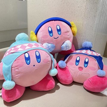 日本新款限定款冬季戀曲星之卡比毛絨絨玩具禮物大大的粉胖子