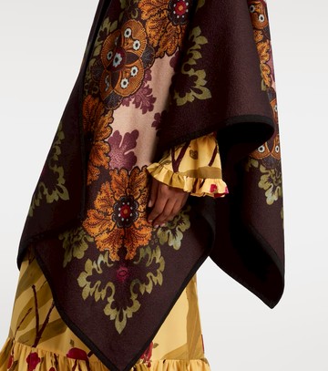 La DoubleJ Printed virgin wool poncho