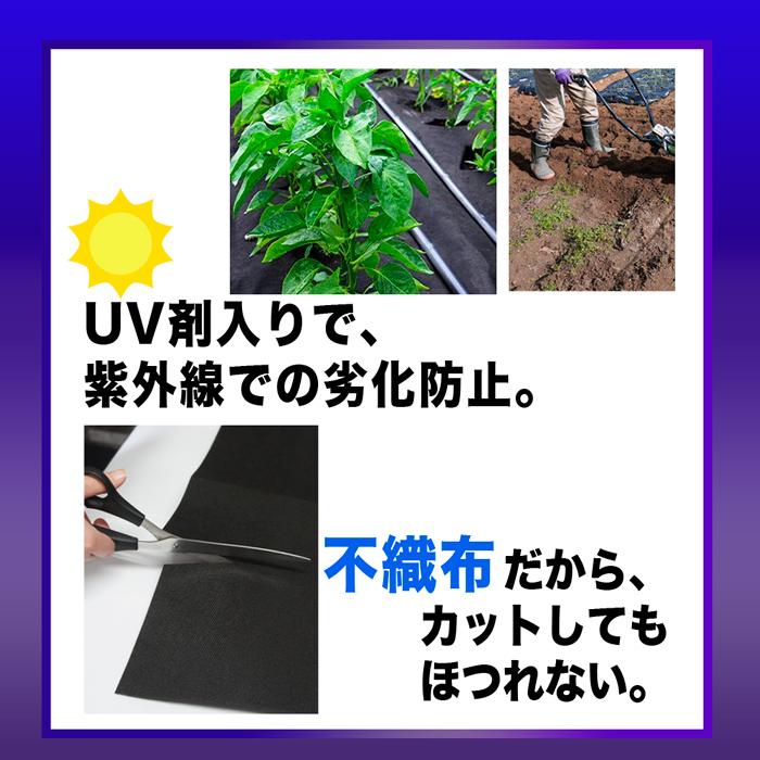 優良配送 硬い材質のため曲げて梱包できない防草シート 砂利下約8~10年 曝露約4~7年 GreenArts 150B 2mx50m