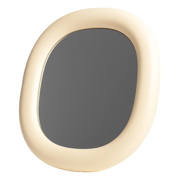 MYUMYU 沐慕家居 韓系圓形桌面化妝鏡 33cm 米白色 韓系ins風