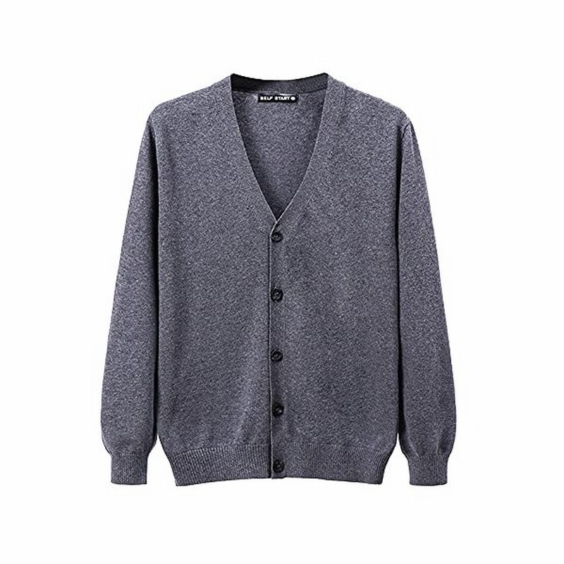 Wowcarbazole カーディガン 学生 メンズ Vネック スクールカーディガン 男 セーター ニット ビジネス 綿 無地 春秋冬 ダークグレー 通販 Lineポイント最大0 5 Get Lineショッピング