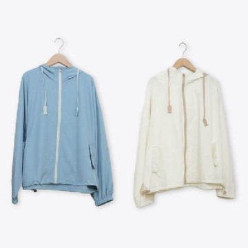 【Dailo】海邊小魚輕薄防曬連帽外套(限定商品)
