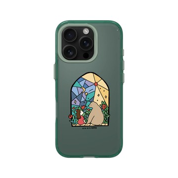 iPhone 16 Pro Clear 憂墨綠 - 咻咻熊 XiuXiubear - 窗裡的日月
