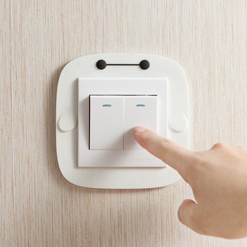 燈開關裝飾貼夜光墻貼保護套客廳臥室家用插座空調面板邊框防塵貼