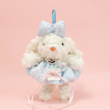可愛垂耳兔包掛件獨特長耳兔子公仔裙毛絨玩偶背包掛飾品節日禮物