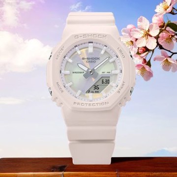 CASIO 卡西歐 G-SHOCK 八角偏光繽紛雙顯手錶 女錶 1212購物節 送禮推薦 GMA-P2100PC-4A