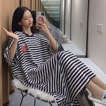 台灣出貨 孕婦睡裙 一件式睡裙 大尺碼睡裙 150kg可外穿睡裙 夏季少女睡裙 可愛睡裙 長款睡裙 日系睡裙 卡通睡裙