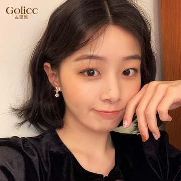 【Gulicc】古莉可 耳環 輕奢鑲鑽珍珠耳環