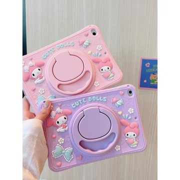 卡通360旋轉iPad Air4保護套mini6平板殼pro11硅膠套iPad10十代9適用蘋果air5防摔殼10.2寸7兒童2迷你3新款8