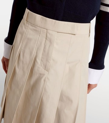Thom Browne Pleated cotton twill miniskirt