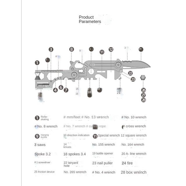 多機能キャンプツール,屋外用28-in-1,コンビネーション,ポータブル,ワイルド,サバイバル機器,キャンプ用