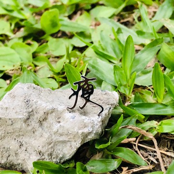 暖暖手寫字 瘦瘦耳針 中文字銀針 客製化設計 金屬造型切割耳環