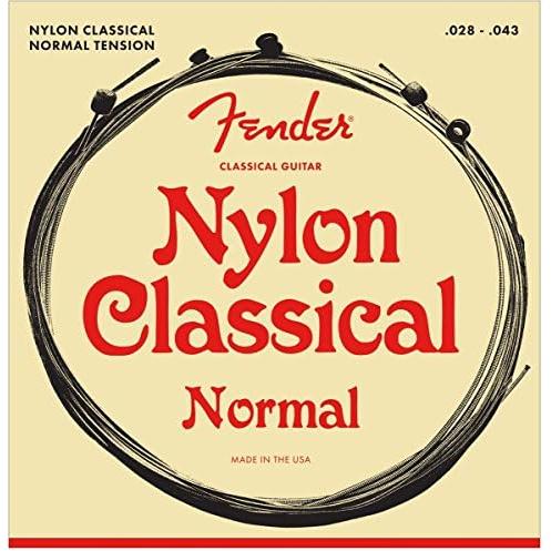 フェンダークラシックギター弦 Nylon Acoustic Strings, 130 Clear Silver, Ball End, 028-.043