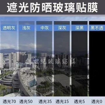 🔥台灣出貨🔥 灰色玻璃膜家用窗戶防曬隔熱貼膜雙向透明遮光防紫外線遮陽玻璃膜 嚴選