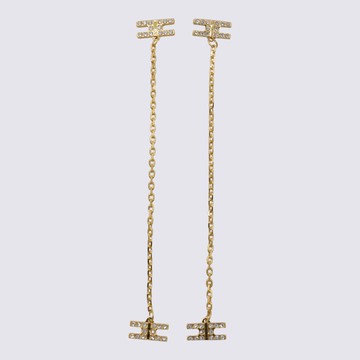 Elisabetta Franchi Gold Tone Metal Earrings