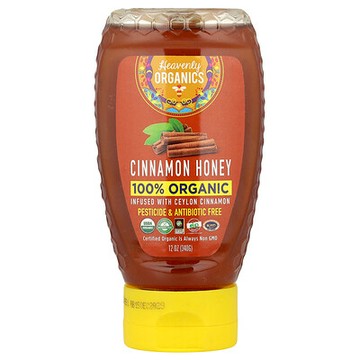 Heavenly Organics, 全有機肉桂蜂蜜，12 盎司（340 克）