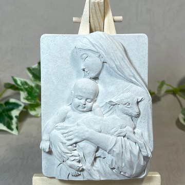 聖母慈愛 水泥擺飾 水泥 佛 清水模 吸濕 宗教 長輩禮 禮物 擴香