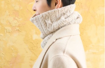 地球樹公平貿易fair trade -- 祕魯羊駝毛麻花編織圍脖