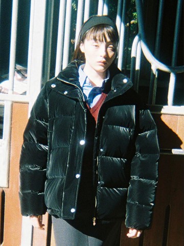 Premium Down Velvet Puffer Jacket [Black] (TA5139A015)