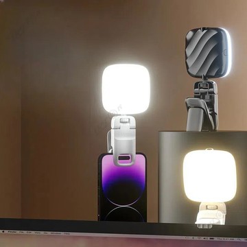 Led迷你補光燈攝影視頻補光燈柔光手機直播燈微單反相機冷燈帶夾子