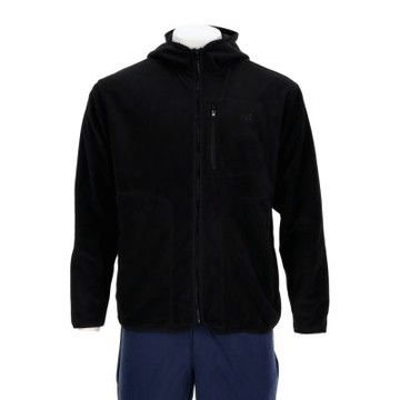 New Balance 男款 黑色 運動 休閒 拉鍊 口袋 美規 保暖 刷毛 熊熊毛 連帽 外套 MJ43515BK