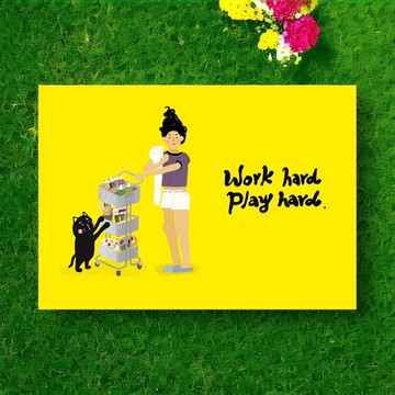 手繪正能量明信片-300g象牙卡