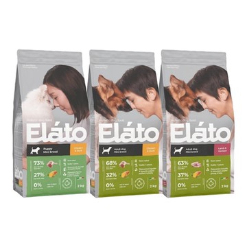 Elato杜莎-天然無穀寵糧-幼犬/成犬配方 500g x 3入組(購買第二件贈送寵物玩具x1包)