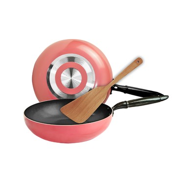 GOZENBO 御膳坊 后QUEEN系列 深炒鍋組電爐適用 28cm  苺果紅  1組  炒鍋 + 斜煎鏟