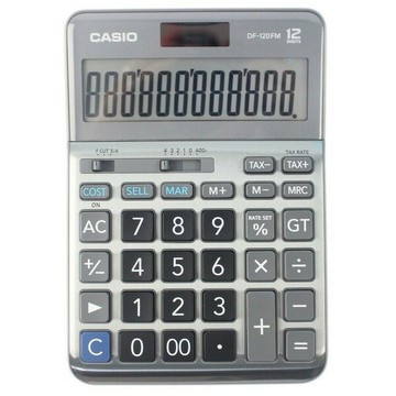 CASIO 卡西歐 DF-120FM 12位數桌上型計算機/一個入(促720) 銀色 玫瑰金【APP滿額下單4%點數(單一帳號最高1000點)】7/31止