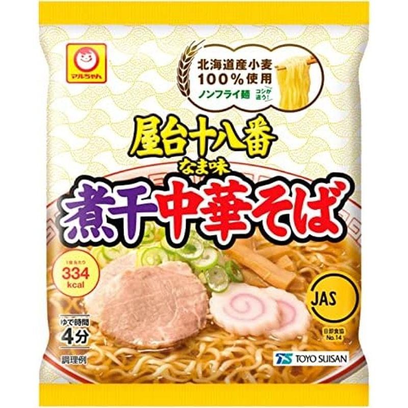 東洋水産 マルちゃん 屋台十八番 なま味煮干中華そば 5食パック×6セット 3ケース