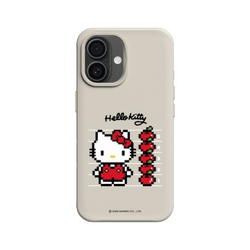 iPhone 16 SolidX 貝殼灰 - 三麗鷗-Hello Kitty - Pixel Art